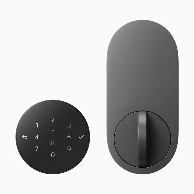 Fechadura inteligente Deadbolt LG com teclado e mecanismo interno