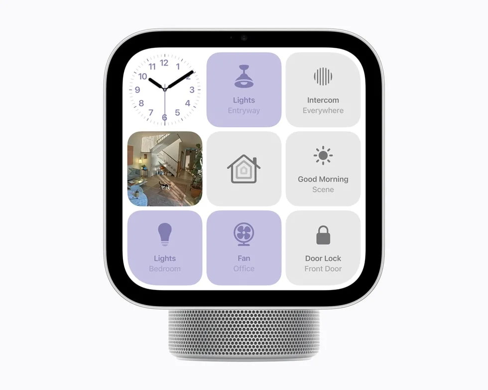 Painel de controle residencial exibido na tela do HomeView de mesa