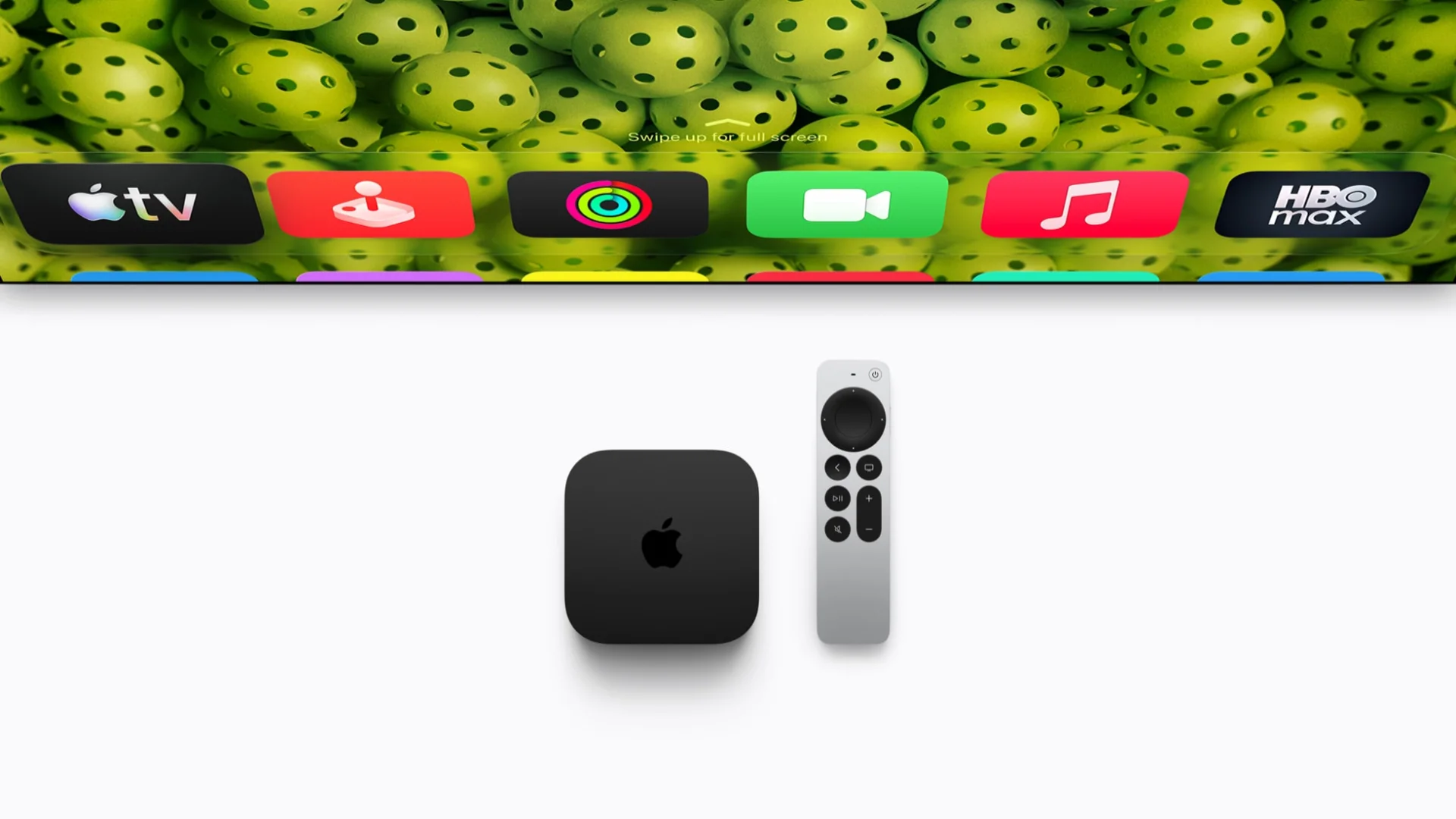 Nova Apple TV 4K com controle Siri Remote, foto oficial da Apple