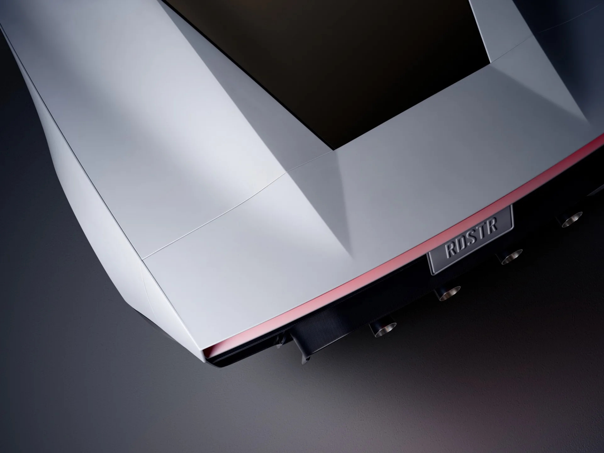 Saídas dos propulsores instaladas na traseira do Tesla Roadster 2026